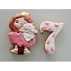 Set fetita cu unicorn si cifra