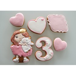 Set fetita cu unicorn si placuta