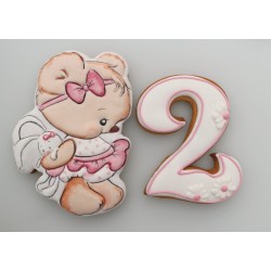 Set ursulet cu iepuras si cifra